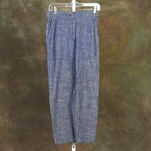 Eileen Fisher Relaxed Casual Linen Elastic Waist Pant Size XXS